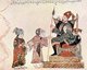 Iraq / Arabia: Abu Zayd conversing with the Governor of Rahba in Yemen. Miniature by Yahya ibn Mahmud al-Wasiti, 1237 CE